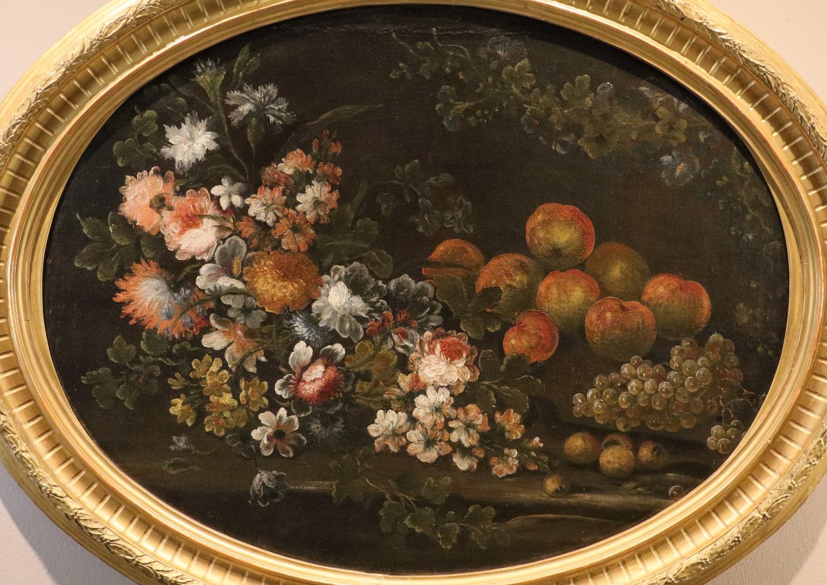 Felice Boselli (Plaisance, 1650 – Parme, 1732), Nature morte aux fleurs et aux fruits-photo-2
