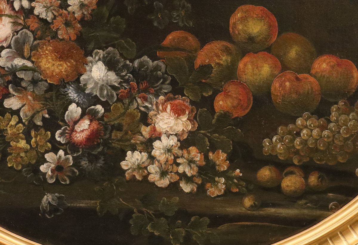 Felice Boselli (Plaisance, 1650 – Parme, 1732), Nature morte aux fleurs et aux fruits-photo-1