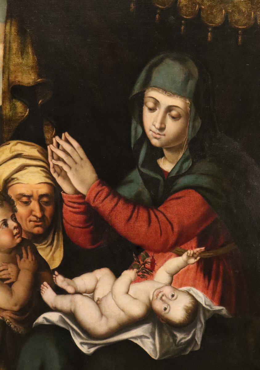 Madonna And Child, Saint John The Infant, And Saint Elizabeth, Scipione Pulzone (1540–1598)-photo-3