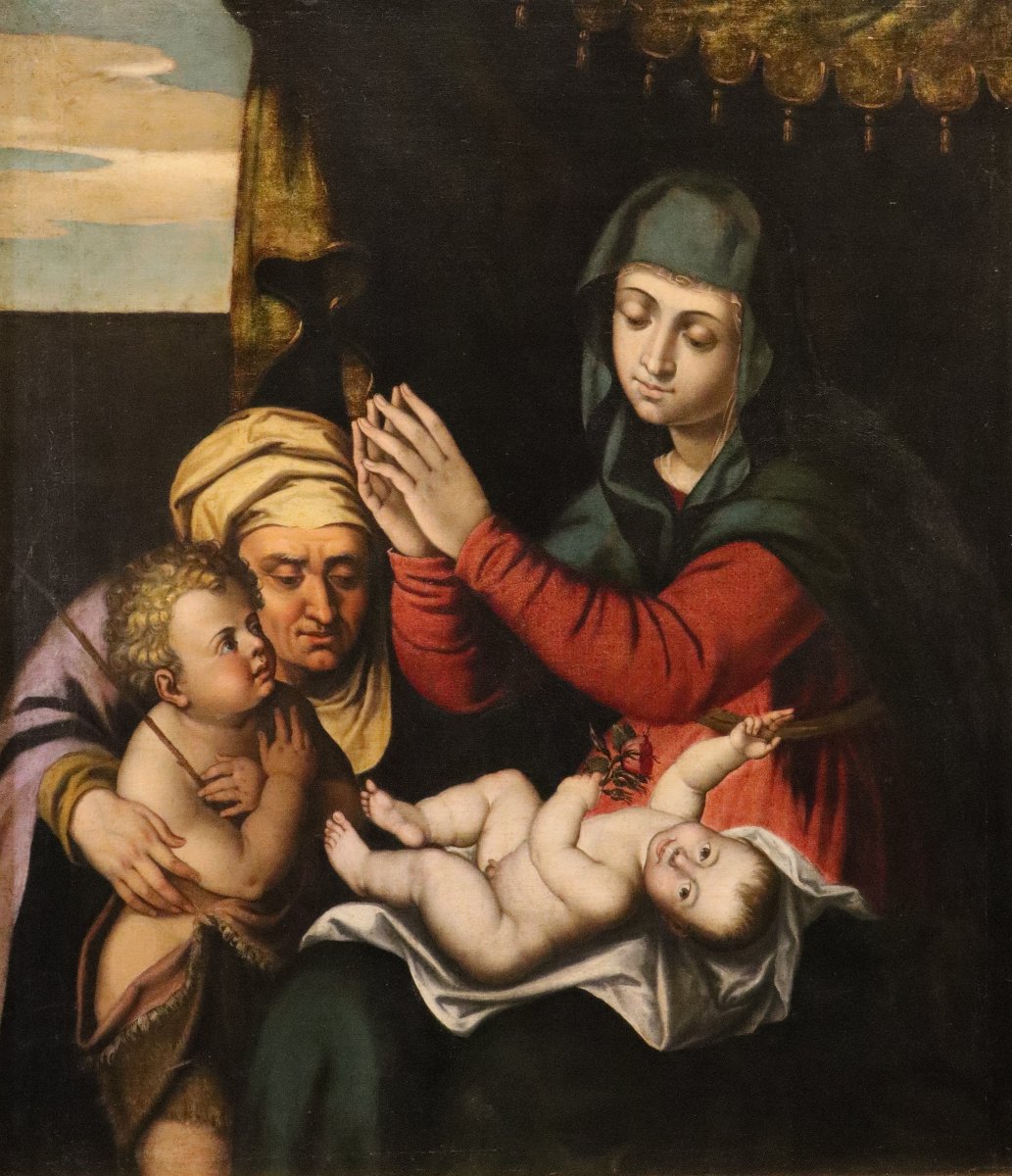 Madonna And Child, Saint John The Infant, And Saint Elizabeth, Scipione Pulzone (1540–1598)