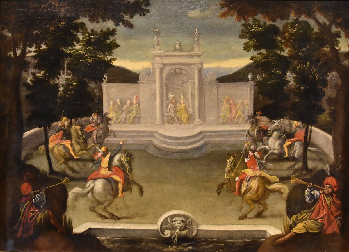 Renaissance Garden With A Knightly Festival, Isaac De Moucheron (amsterdam 1667–1744) Search-photo-4