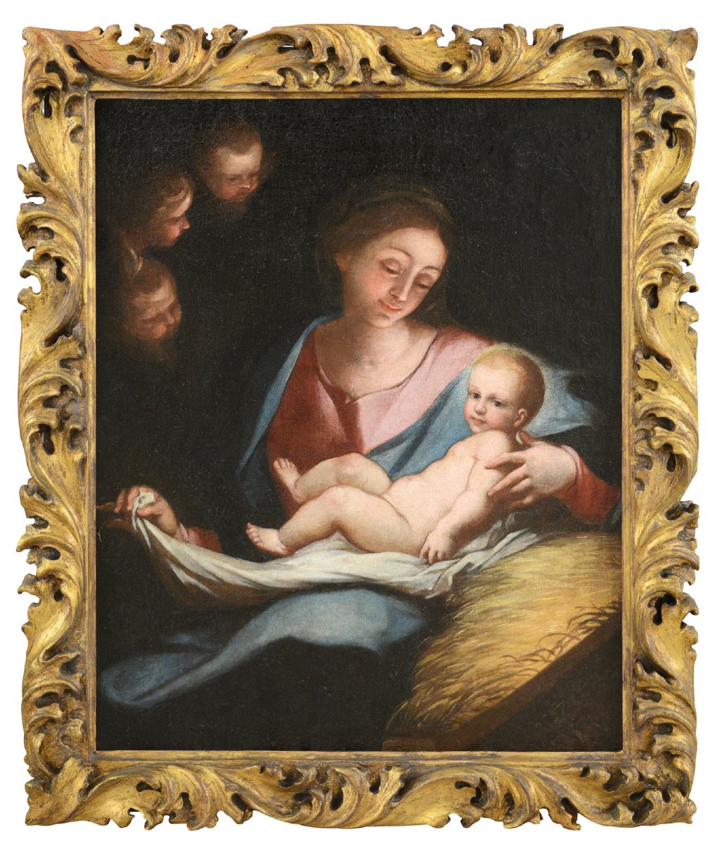 Vierge à l'Enfant, Anton Maria Piola (gênes, 1654 - 1715) Cercle