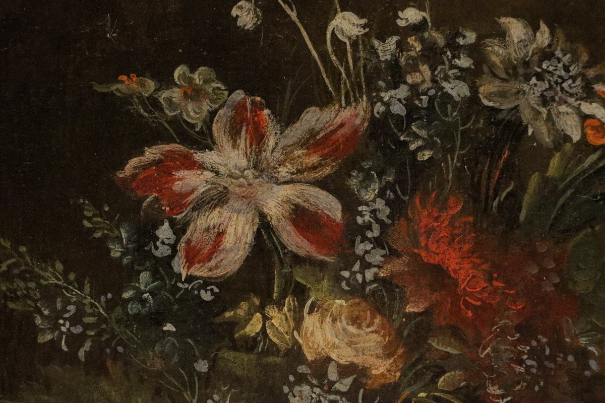 Pair Of Still Lifes With Flowers, Francesco Lavagna (naples, 1684–1724)-photo-2