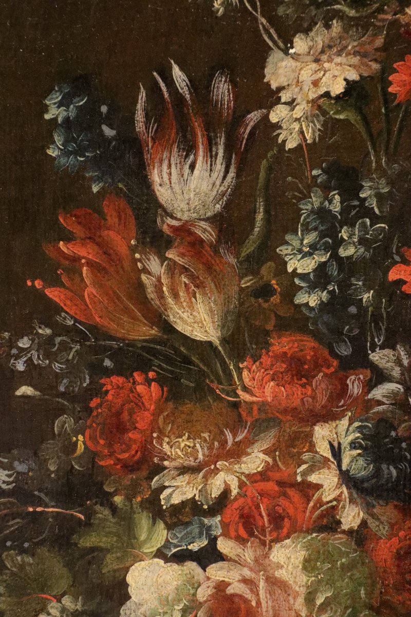 Pair Of Still Lifes With Flowers, Francesco Lavagna (naples, 1684–1724)-photo-4