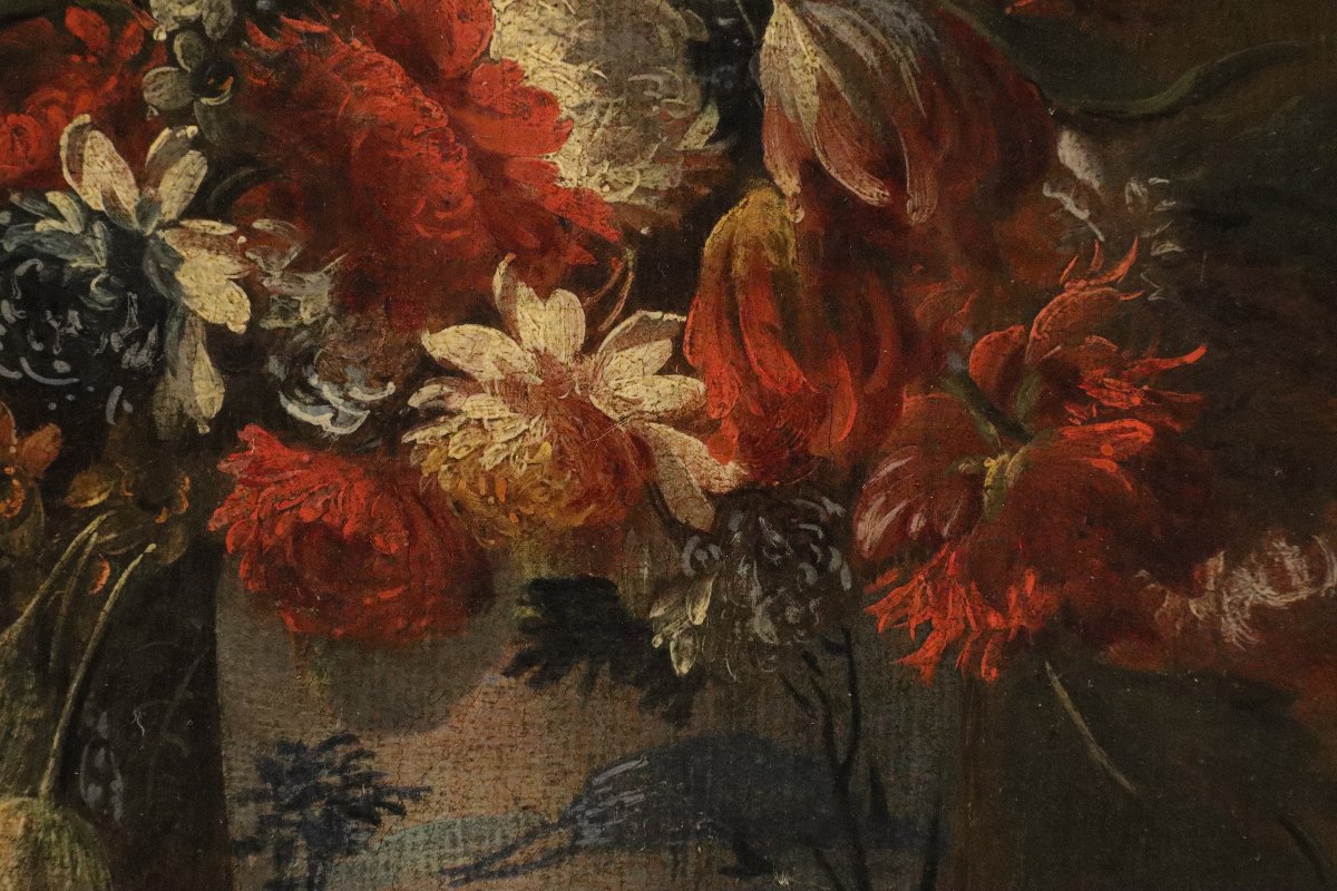 Pair Of Still Lifes With Flowers, Francesco Lavagna (naples, 1684–1724)-photo-7