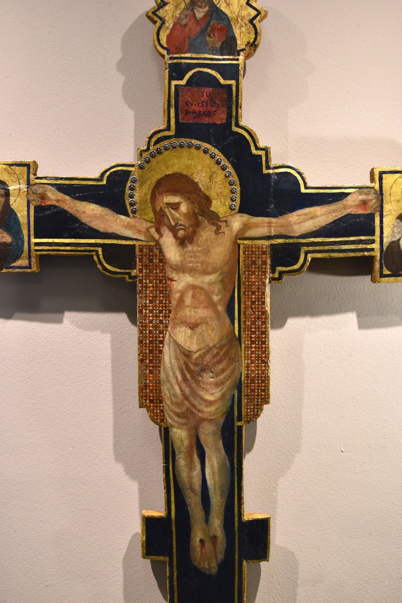 Antique Crucifix With God The Father, The Virgin Mary, And Saint John-photo-6