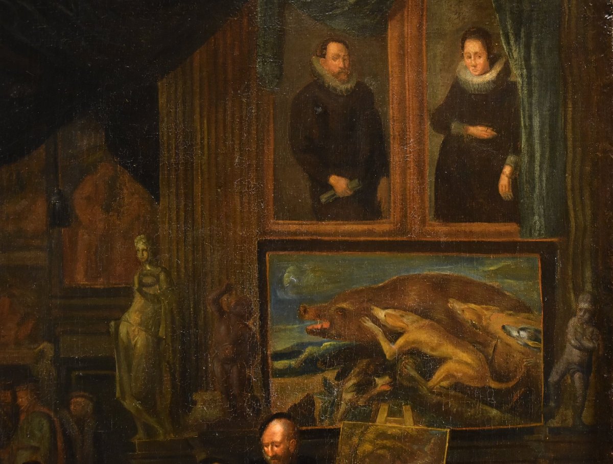 L'atelier de l'artiste, Gerard Thomas (Anvers 1663-1720) Attribuable-photo-3