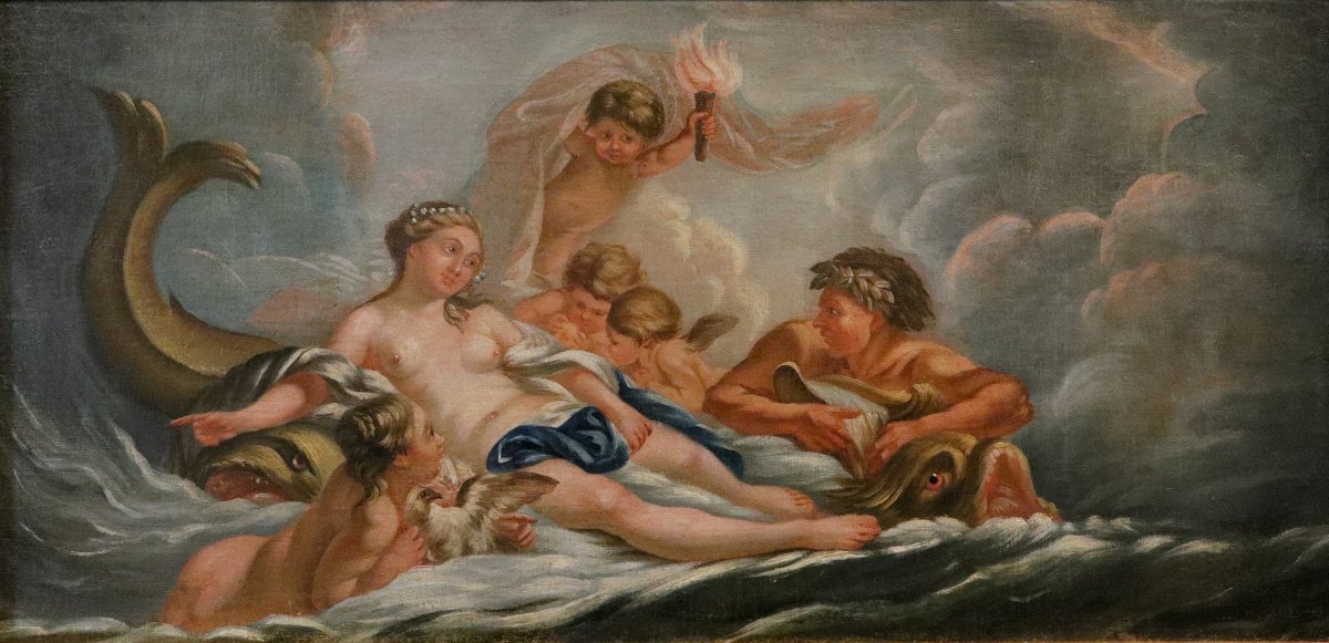 Venus On The Waves, François Boucher (paris, 1703 – 1770) Circle
