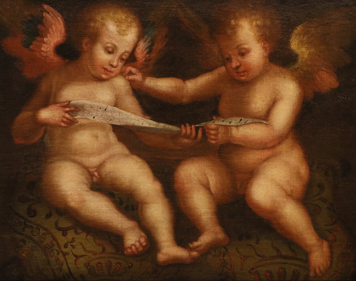 Angels With A Scroll / Angels With A Book, Guglielmo Caccia "il Moncalvo" -photo-2