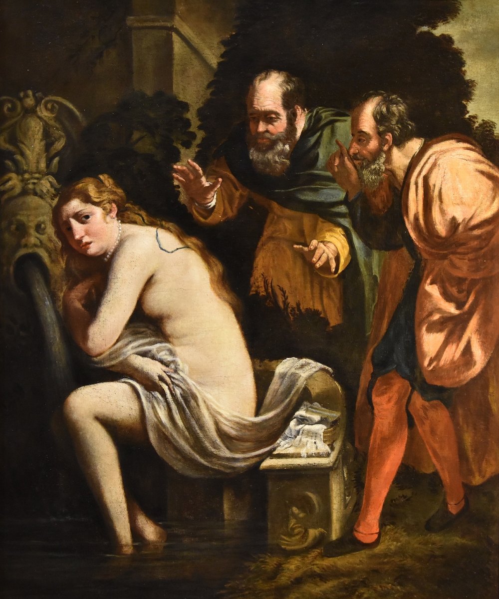 Susanna And The Elders, A Painter Active In Rome In The Early 17th Century