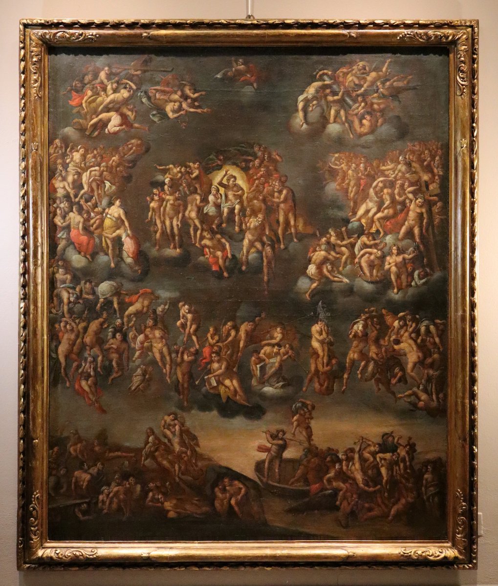 The Last Judgment (after Michelangelo), 17th-century Roman Painter-photo-2