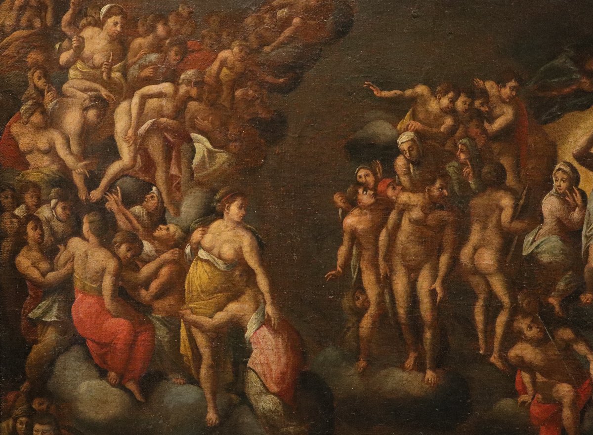 The Last Judgment (after Michelangelo), 17th-century Roman Painter-photo-4
