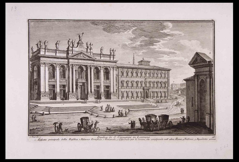 View Of Rome With St. John Lateran, Giacomo Van Lint (rome 1723–1790), Attributed To-photo-1