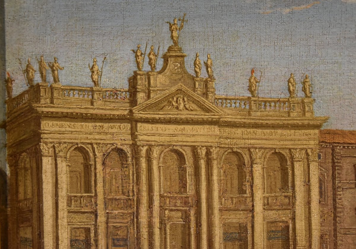 View Of Rome With St. John Lateran, Giacomo Van Lint (rome 1723–1790), Attributed To-photo-6