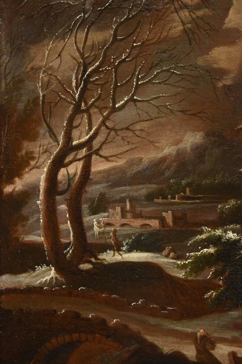 Paysage d'Hiver, Francesco Foschi (ancône, 1710 - Rome, 1780) Attribuable-photo-1