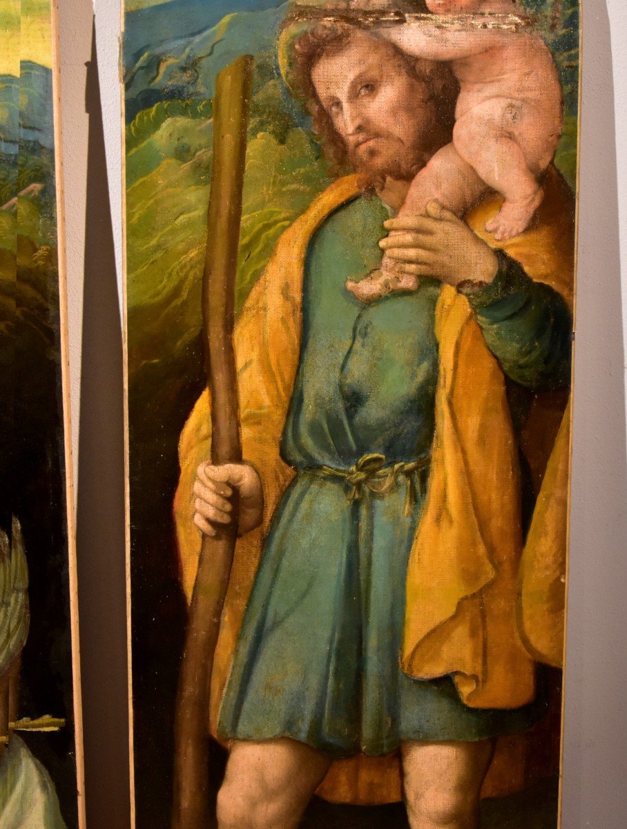 Zenone Veronese (verona, 1484 - Salò Around 1542), San Sebastiano And San Cristoforo-photo-8