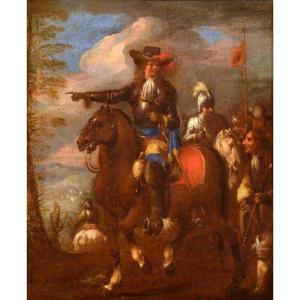 Chevaliers En Reconnaissance Avant La Bataille, Christian Reder Dit Monsù Leandro (1656-1729)