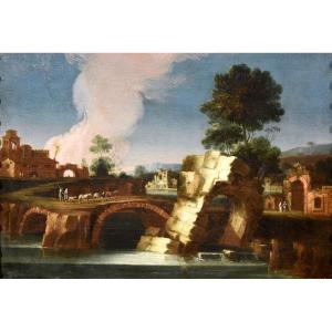  Paolo Anesi (rome 1697 - 1773), River Landscape Of The Lazio Countryside