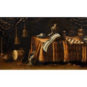 Still Life With Vanitas, Francesco Noletti (malte 1611 - Rome 1654) Atelier/cercle