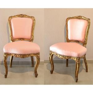 Pair Of Chairs From The Rococo Period, France 18th Century