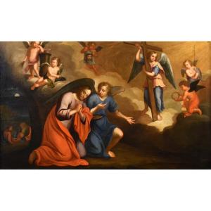 Exaltation Of The Holy Cross, Giovan Battista Lama (naples, 1673 - 1748) Workshop