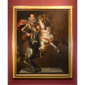 Equestrian Portrait Of Emanuele Filiberto Duke Of Savoy, Jan Kraeck (haarlem 1540 – Turin 1607)