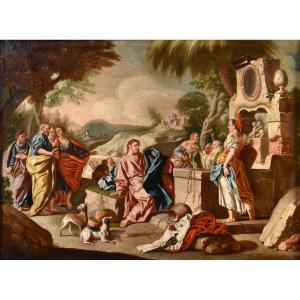 Jésus Et La Samaritaine,  Francesco De Mura (Naples 1696-1782)