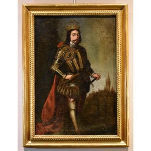 Full-length Portrait Of A King, Francisco De Zurbaran (fuente De Cantos 1598 - Madrid 1664)