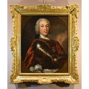 Gentleman In Armour, Hyacinthe Rigaud (perpignan 1659 - Paris 1743) School Of