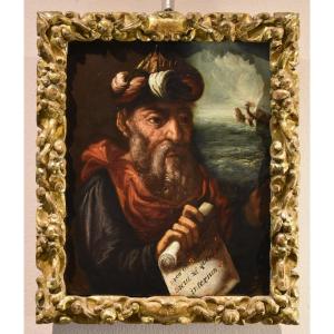 Portrait Of The Alchemist Hermes, Flemish Mannerist Painter 17th Century