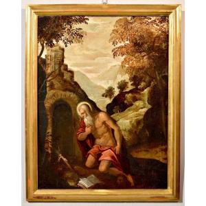 Saint Jérôme Pénitent, Jacopo Negretti, Dit Palma Le Jeune (venise 1544 - 1628) Entourage 