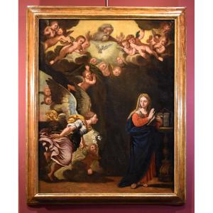 Annunciation (or Madonna Of The Beautiful Angel), Girolamo Bonini  (1600 - 1680)