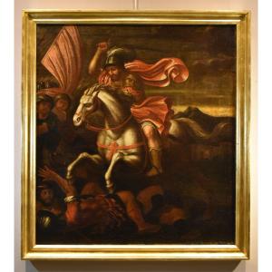 Saint Jacques combattant, Antonio Tempesta (Florence 1555 - Rome 1630) Cercle