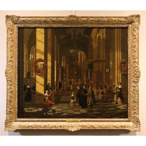 Interior Of A Flemish Church, Hendrick Corneliszoon Van Vliet (delft, 1612 – Delft, 1675)