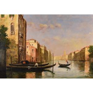 View Of Venice With The Grand Canal, Antoine Bouvard (l'isere 1875 - Paris 1957) 