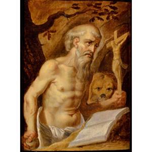Saint Jerome, By A Follower Of Prospero Fontana (bologna 1512–1597)