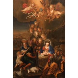 L'Adoration des bergers, Pieter van Lint (Anvers, 1609 – 1690) Atelier