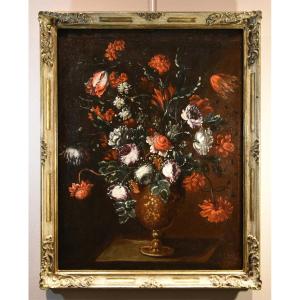 Francesca Volò Smiller (Milan, 1657 - 1700), Nature morte de fleurs