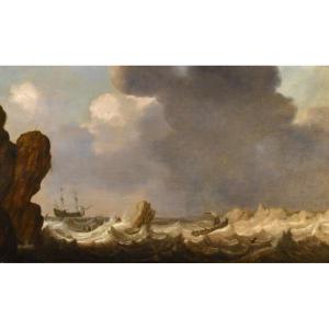 Vue marine avec navires, Julius Porcellis (Rotterdam 1610 – 1645 Leyde)