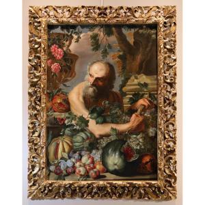 Portrait Of The Greek Philosopher Diogenes, Abraham Brueghel (antwerp 1631 – Naples 1690)