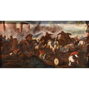 Battle Between Cavalries, Antonio Calza (verona, 1653 – Verona, 1725)