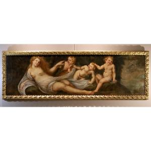 Venus With Three Putti, Federico Cervelli (milan, 1625 – Venice, 1700)