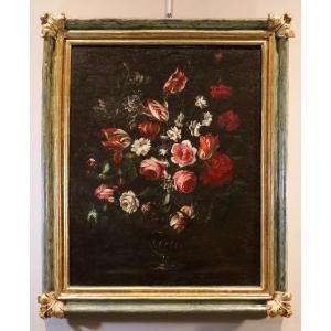 Still Life With A Vase Of Flowers, Giovanni Stanchi (rome, 1608–1675) Workshop