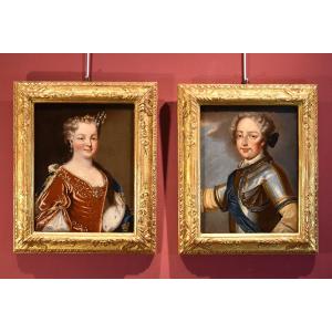 Le Roi Louis XV De France Avec La Reine Consort Maria Leszczyńska, Pierre Gobert (1662 -1744) 