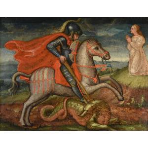 Saint Georges et le Dragon, Alessio Baldovinetti (Florence, 1427 – 1499) cercle