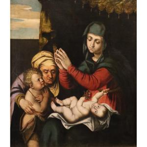 Madonna And Child, Saint John The Infant, And Saint Elizabeth, Scipione Pulzone (1540–1598)