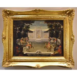 Renaissance Garden With A Knightly Festival, Isaac De Moucheron (amsterdam 1667–1744) Search