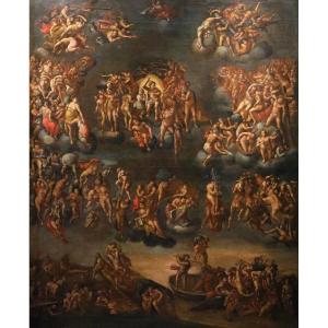 The Last Judgment (after Michelangelo), 17th-century Roman Painter