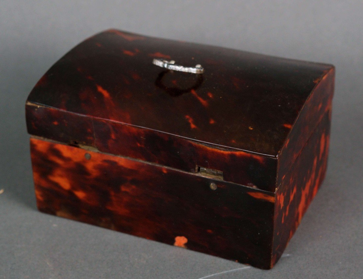 Coffret Louis XIV En Marqueterie d'Ecaille Rouge Flandres 17éme-photo-1