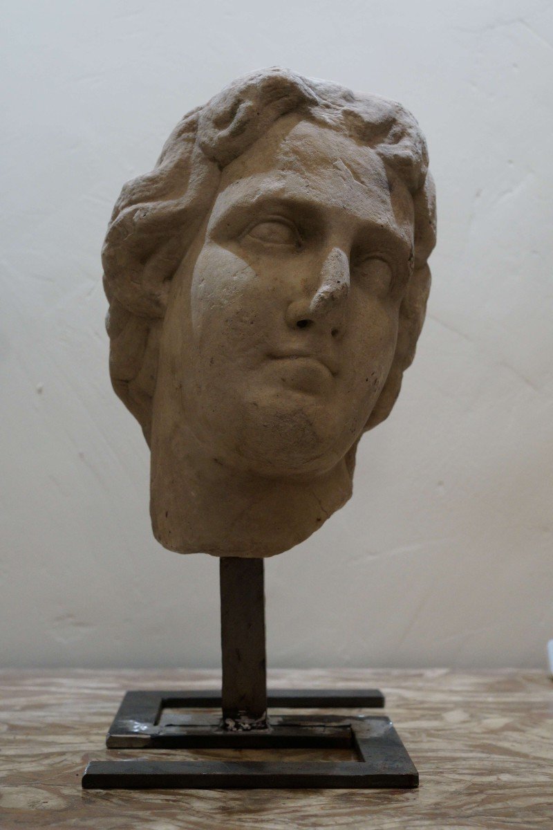 17th Italian Marble Head Of Alexander The Great